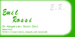 emil rossi business card